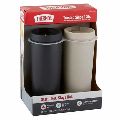 THERMOS Travel Tumblers 2-Pack Stainless Steel - Retail Therapy Outlet