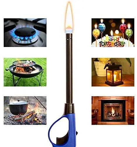 Elite Brands USA Long Lighters Pack, 5 Pack of Butane Refillable Fire Lighters, Ideal as Multipurpose Utility Lighters BBQ Lighters Grill Lighters Kitchen Lighters,Multilor,Large - Retail Therapy Outlet