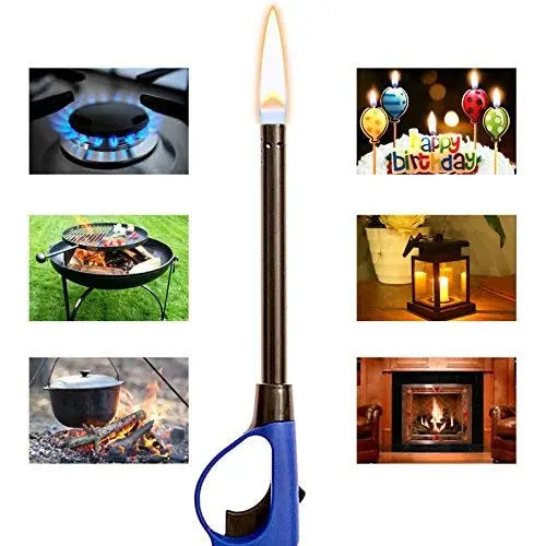 Elite Brands USA Multipurpose Long Fire Lighters Pack, Refillable Upgrade, Ideal for BBQ Grill Fireplace Gas Stove Campfire, Neon Color Utility Lighter, Value Pack of 6 - Retail Therapy Outlet