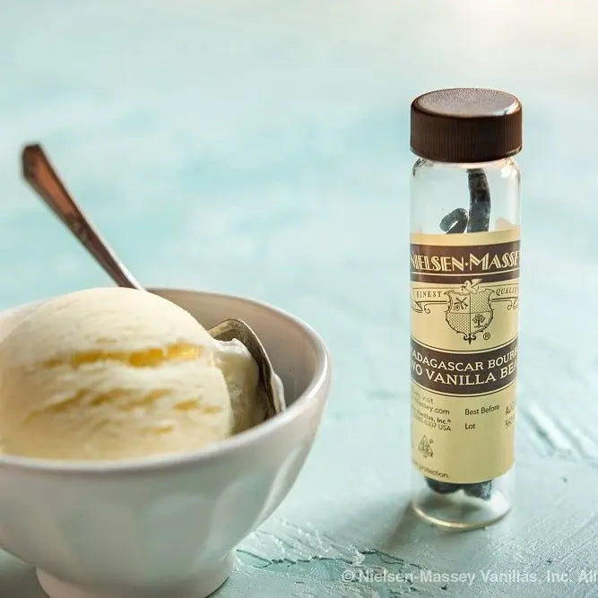 Nielsen-Massey Madagascar Bourbon Vanilla Beans for Baking and Cooking, 2-Bean Vial - Retail Therapy Outlet