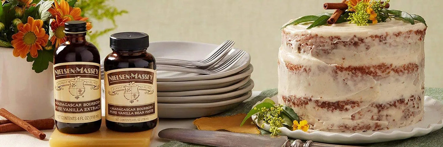 Nielsen-Massey Madagascar Bourbon Pure Vanilla Bean Paste for Baking and Cooking, 4 Ounce Bottle (2 Pack) - Retail Therapy Outlet