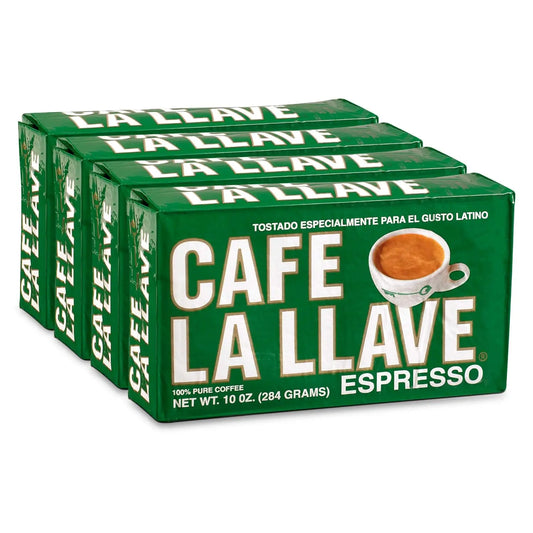 Cafe La Llave Espresso Dark Roast Coffee, 10 Ounce (Pack of 4) - Retail Therapy Outlet