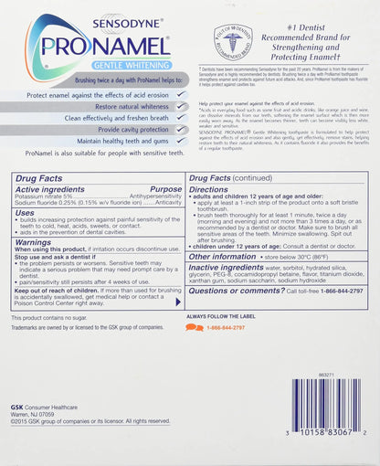 Sensodyne pronamel Gentle Whitening Tooth Paste 4 Pack/ 6.5 Ounce - Retail Therapy Outlet
