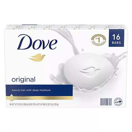 Dove Beauty Bar Soap, Original White (3.75 oz., 16 count) - Retail Therapy Outlet
