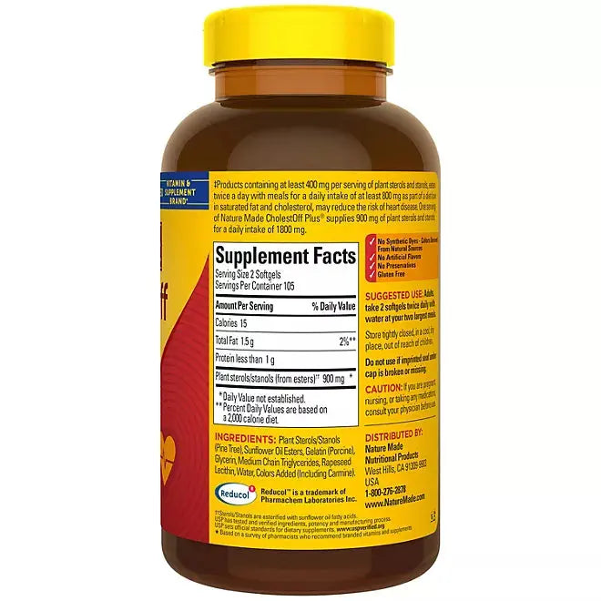 Nature Made CholestOff Plus Softgels for Heart Health (210 count) Nature Made