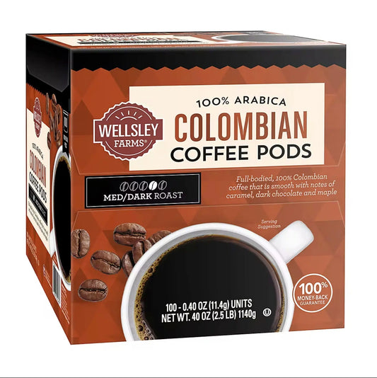 Wellsley Farms Colombian K-Cup Pods, 100 count - Retail Therapy Outlet