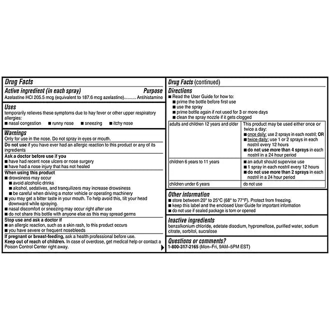 Astepro Adult Nasal Spray (120 ml./bottle, 3 pk.) FLONASE