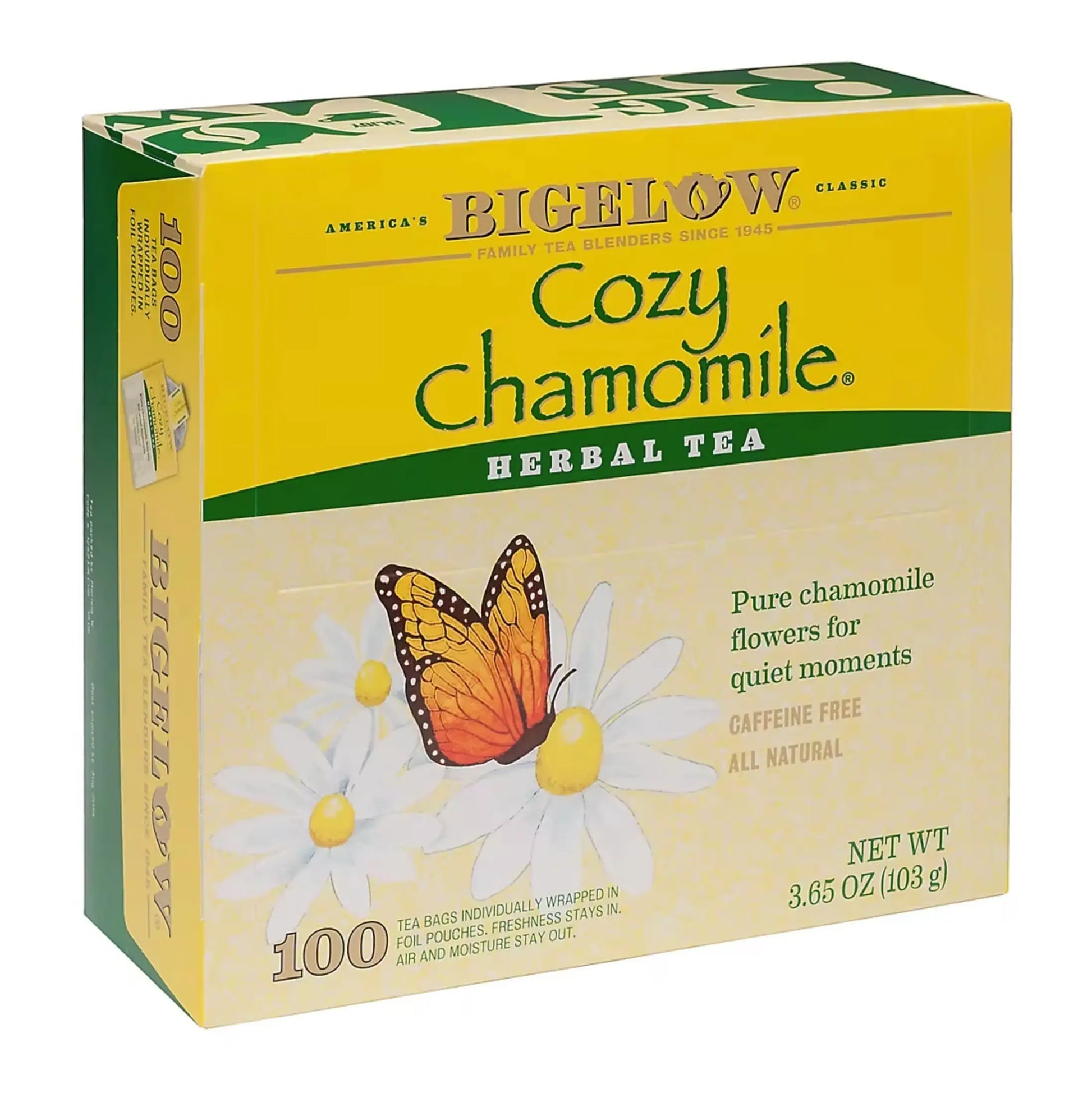Bigelow Cozy Caffeine Free Chamomile Tea, 100 count - Retail Therapy Outlet