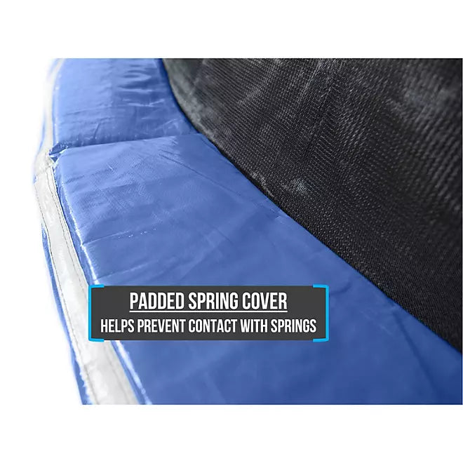BouncePro 14' Trampoline with Safety Enclosure and Basketball System