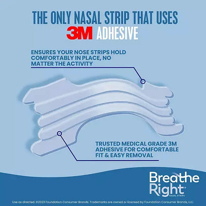 Breathe Right Extra Strength Nasal Strips for Sensitive Skin, Clear (72 count) OLLY