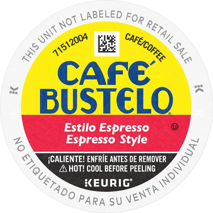 Café Bustelo Espresso Style, Dark Roast Coffee, 32 Keurig K-Cup Pods Cafe Buestelo