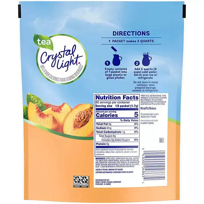 Crystal Light Peach Iced Tea Powdered Drink Mix (4.55 oz.) Lipton