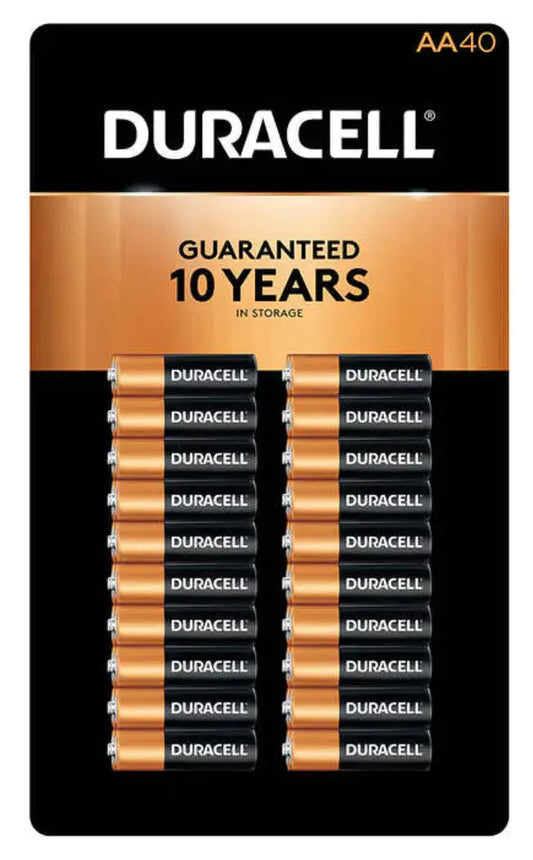 Duracell Coppertop Alkaline AA Batteries, 40-count Duracell