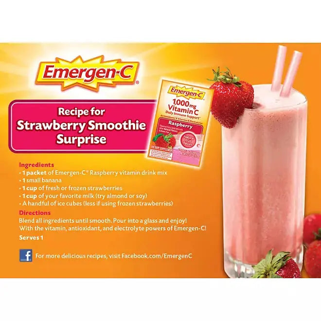 Emergen-C Drink Mix Variety Pack, Super Orange, Raspberry & Tangerine (29.1 oz., 90 count) - Retail Therapy Outlet