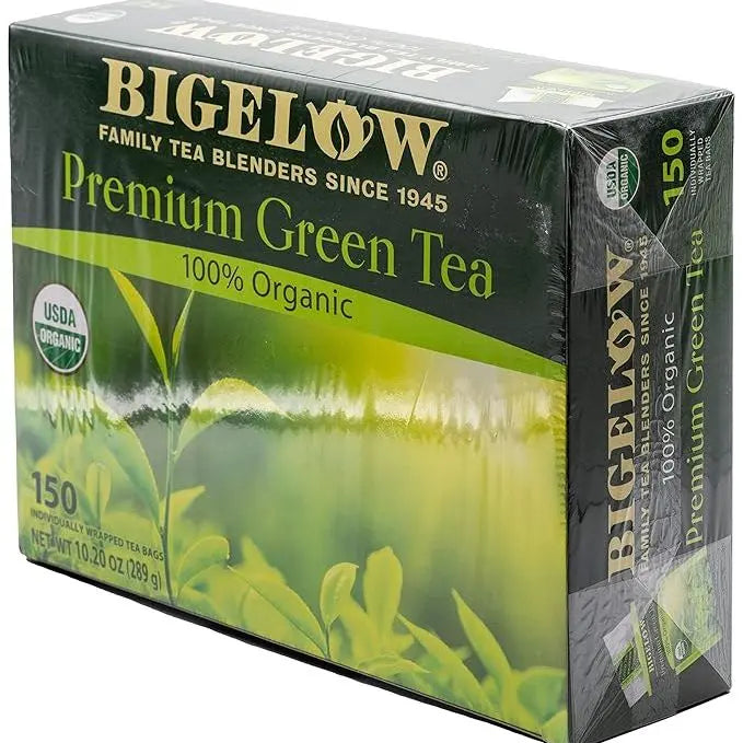 Bigelow Premium 100-Percent Organic Green Tea 150-Count Box, Individually Wrapped - Retail Therapy Outlet