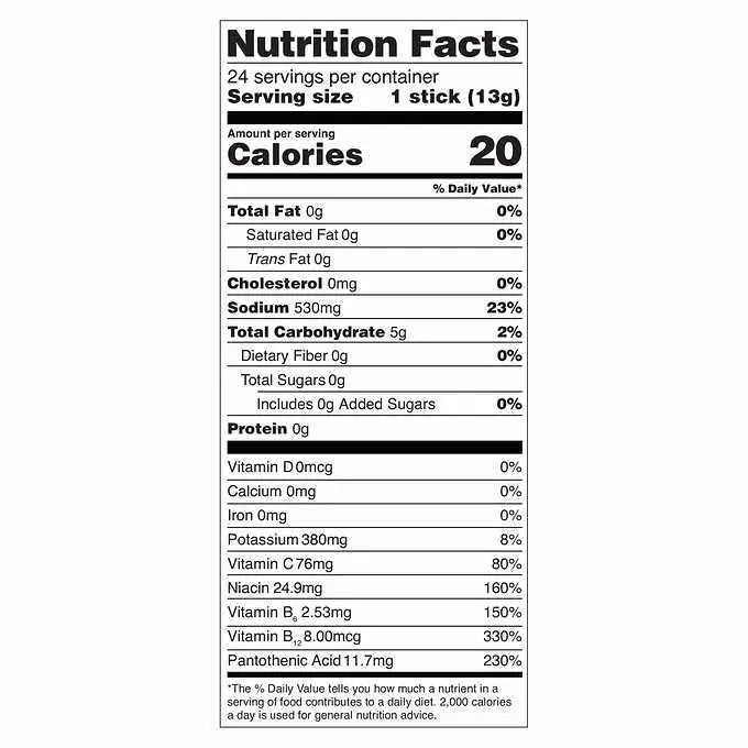 Liquid I.V. Hydration Multiplier, 24 Individual Serving Stick Packs in Resealable Pouch, Sugar Free Lemon Lime Liquid IV
