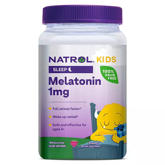 Natrol Kids Melatonin Sleep Aid 180 Gummy, 1 mg Berry