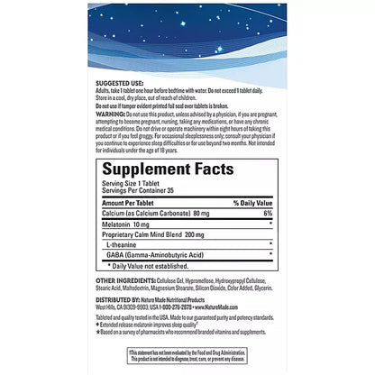 Nature Made Wellblends Sleep Longer 35 Triple Action Tablets , 3 pk.