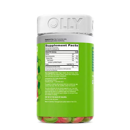 OLLY Fiber Gummy Rings 5g Prebiotic Fiber, Strawberry Watermelon (90 count) OLLY