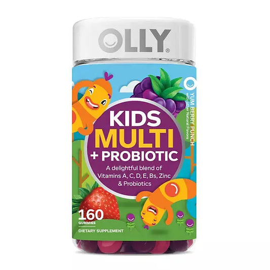 OLLY Kids Multivitamin + Probiotic Gummy, Berry (160 count) OLLY
