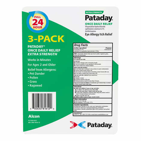 Pataday Extra Strength Once Daily Antihistamine Eye Drops, 7.5 ml