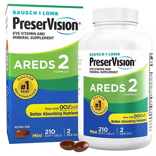 Bausch + Lomb PreserVision AREDS 2 Formula Eye Vitamin Softgels (210 count) BAUSCH & LOMB