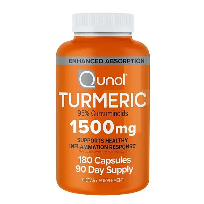 Qunol Turmeric Curcumin 1500mg Capsules (180 count) Qunol