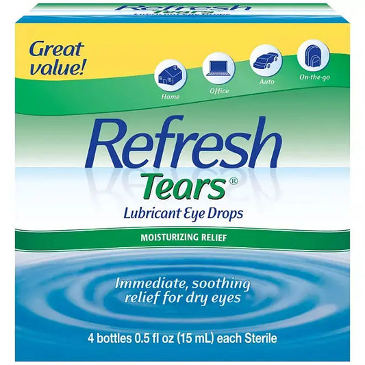 Refresh Tears Lubricant Eye Drops Multi-Pack (4 count) Refresh