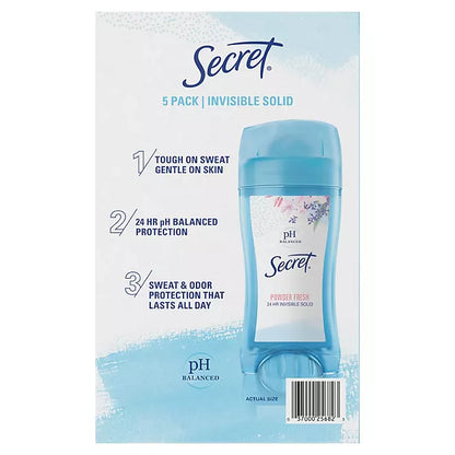 Secret Invisible Solid Antiperspirant and Deodorant, Powder Fresh , 2.1 oz