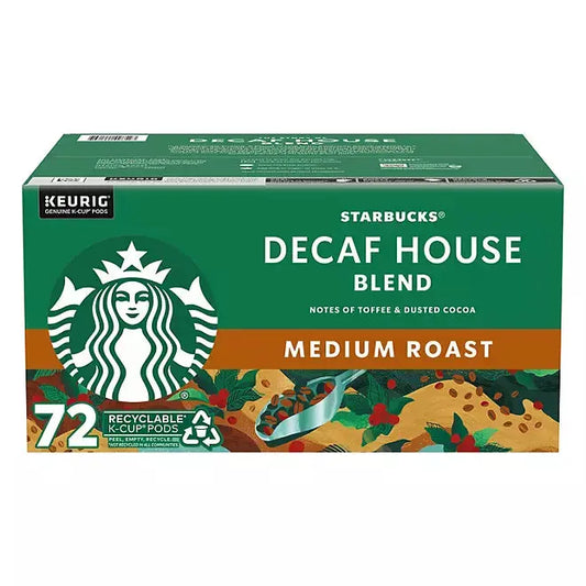 Starbucks Decaf Medium Roast K-Cup Coffee Pods, House Blend (72 count) Starbucks