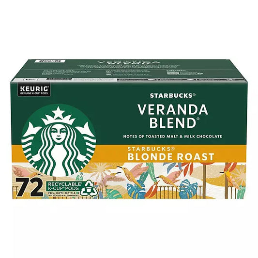 Starbucks Blonde Roast K-Cup Coffee Pods, Veranda Blend (72 count) Starbucks