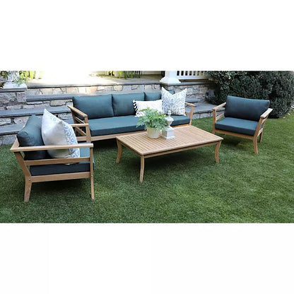 Bismark 4-Pc. Teak Seating Set with Sunbrella Fabric