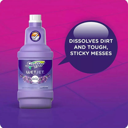 Swiffer WETJET Multi-Purpose Floor Cleaner Solution With Febreze Refill, Lavendar Vanilla And Comfort Scent, 42.2 Ounce (Pack of 3) - Retail Therapy Outlet