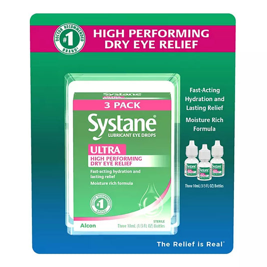 Systane Ultra Lubrication Eye Drops, 3 pk./10mL