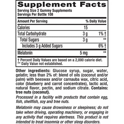 Vitafusion Extra Strength Melatonin 216 Gummies, 5 mg