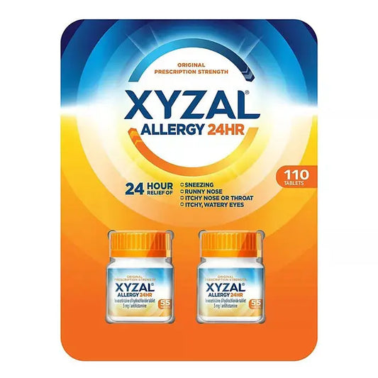 Xyzal 24-Hr. Allergy Relief Tablets (55 count/pk., 2 pks.) Zyrtec