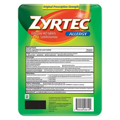 Zyrtec Antihistamine Allergy Tablets, 10 mg (120 count) Zyrtec